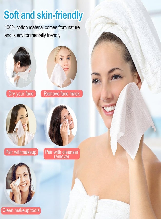 VinTS Hanging Cotton Face Towel Disposable, 300 Counts Face Towel Washcloth Facial Cleansing for Makeup Wipes,Wet Dry Dual Use, Ultra Soft Cotton Facial Wipes for Skincare, Facial Cleansing,1 Pack - Image 4